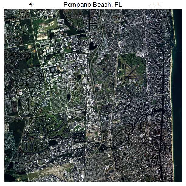 Pompano Beach, FL air photo map