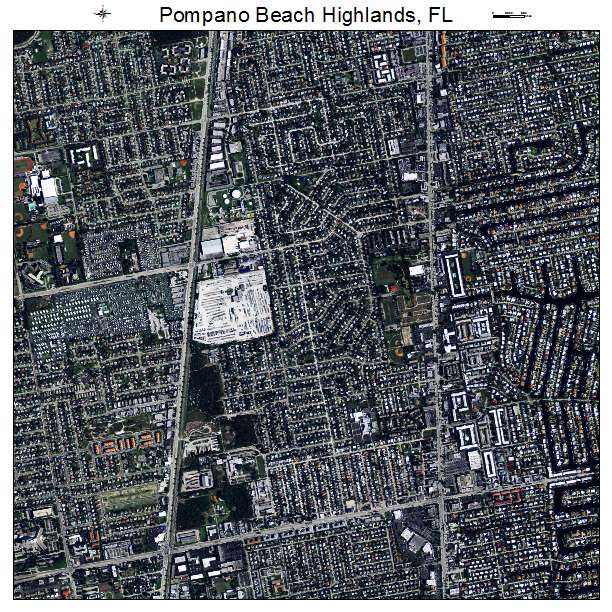 Pompano Beach Highlands, FL air photo map