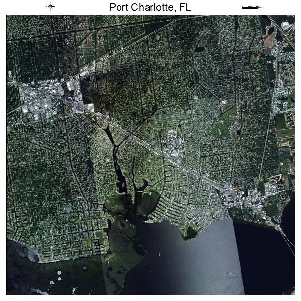 Port Charlotte, FL air photo map