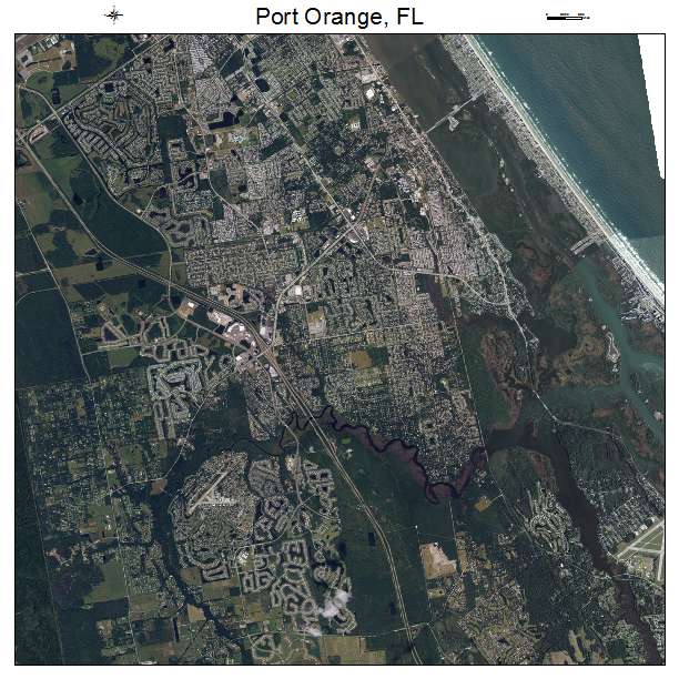 Port Orange, FL air photo map