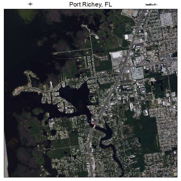 Port Richey, FL air photo map