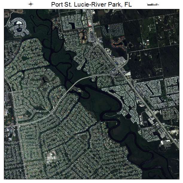 Port St Lucie River Park, FL air photo map
