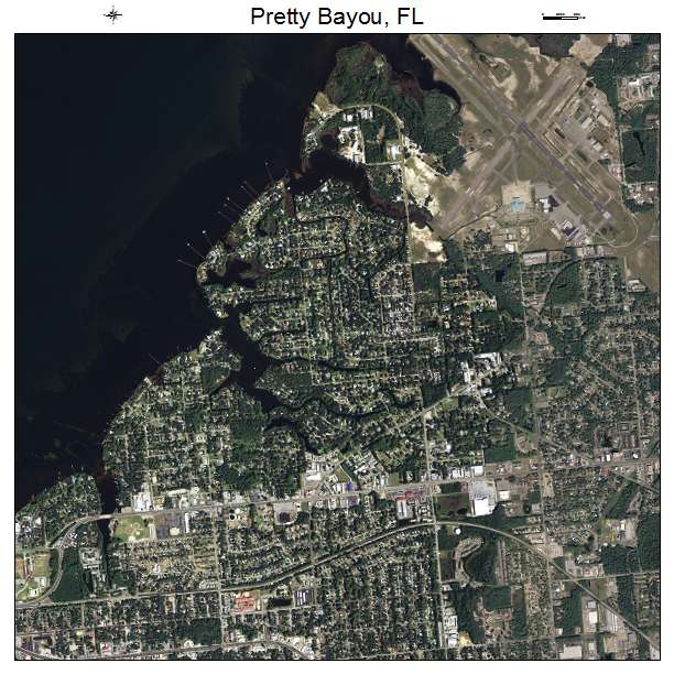 Pretty Bayou, FL air photo map