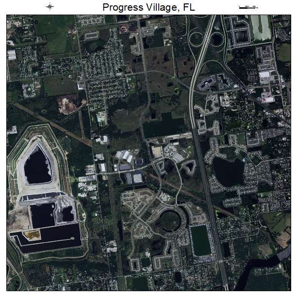 Progress Village, FL air photo map