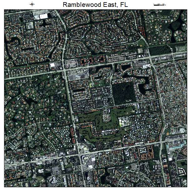 Ramblewood East, FL air photo map