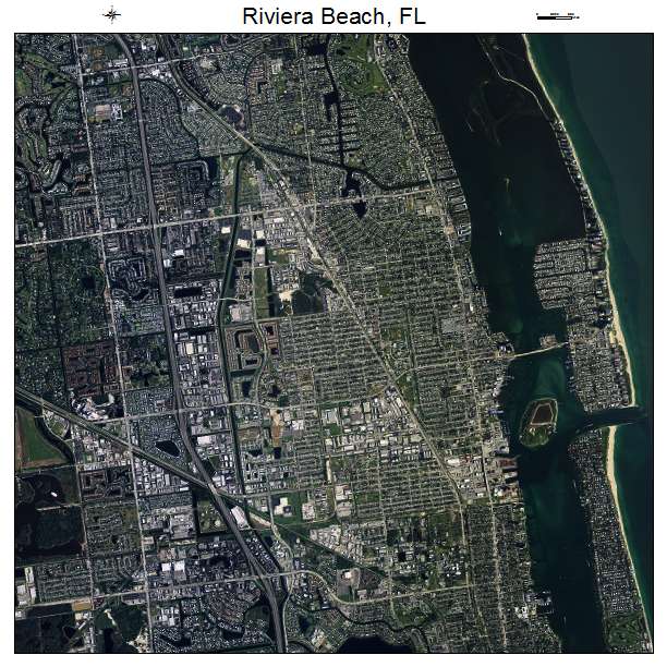 Riviera Beach, FL air photo map