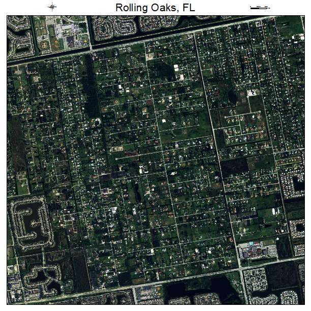 Rolling Oaks, FL air photo map