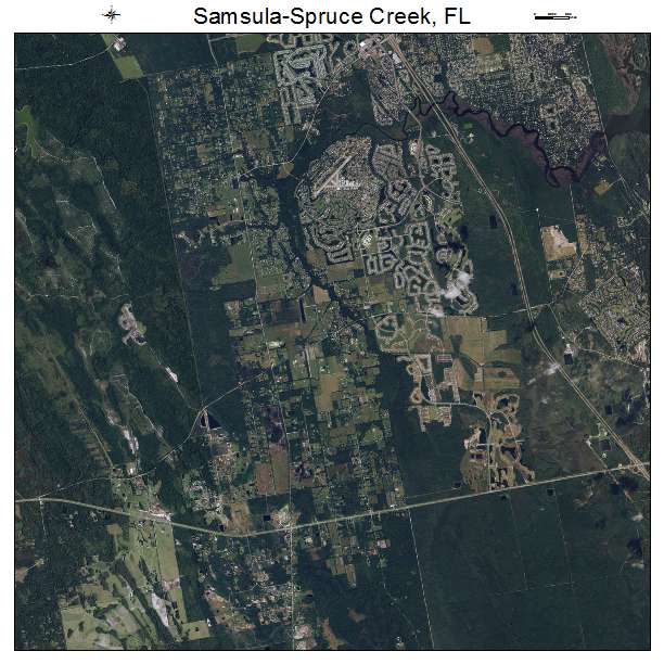 Samsula Spruce Creek, FL air photo map