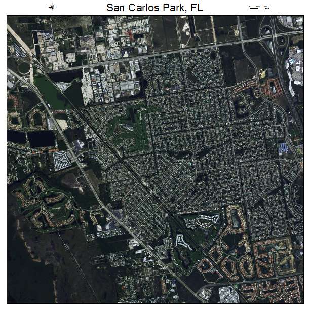 San Carlos Park, FL air photo map