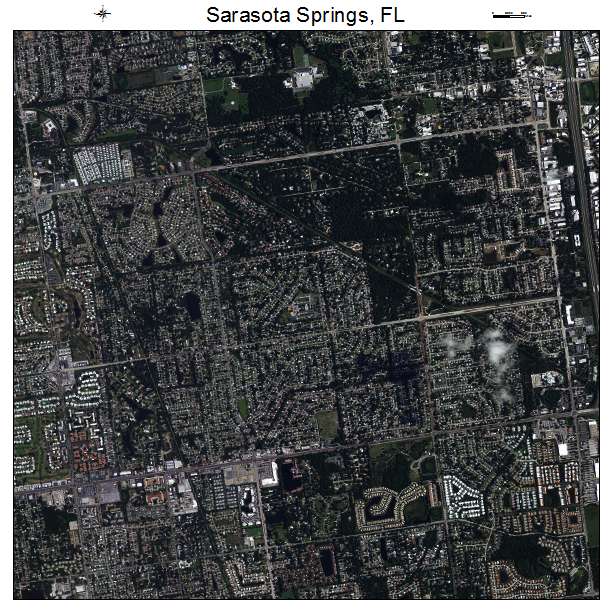 Sarasota Springs, FL air photo map
