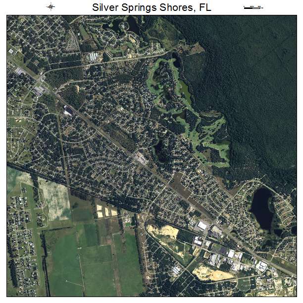 Silver Springs Shores, FL air photo map
