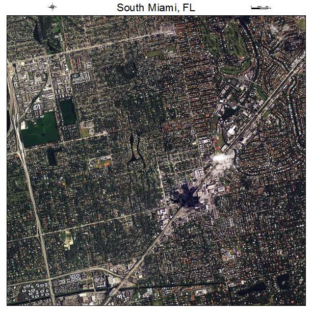 South Miami, FL air photo map