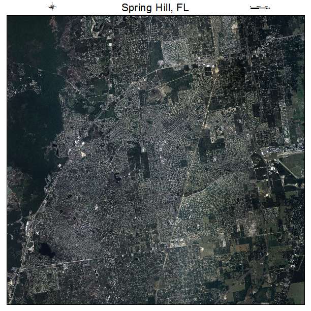 Spring Hill, FL air photo map