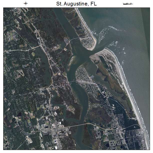St Augustine, FL air photo map