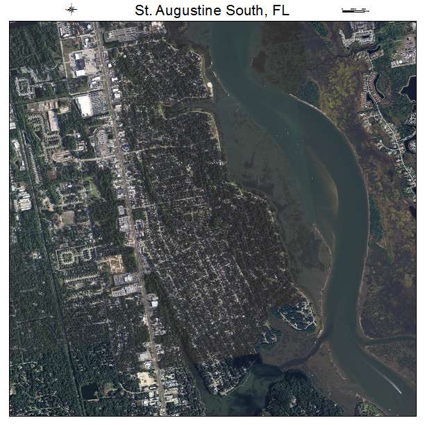 St Augustine South, FL air photo map
