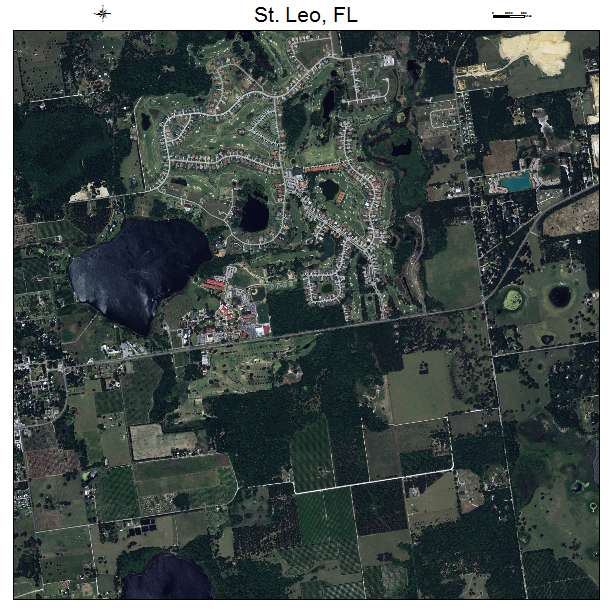St Leo, FL air photo map