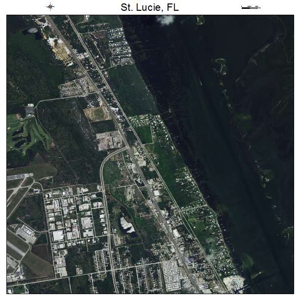 St Lucie, FL air photo map