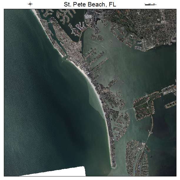 St Pete Beach, FL air photo map