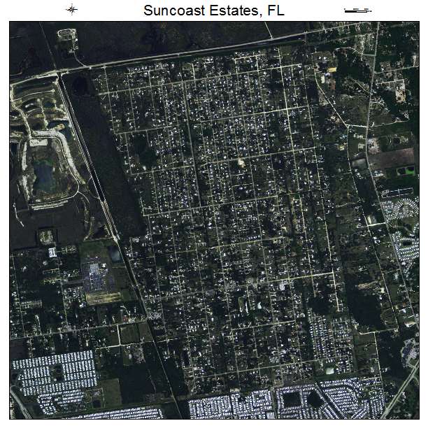 Suncoast Estates, FL air photo map