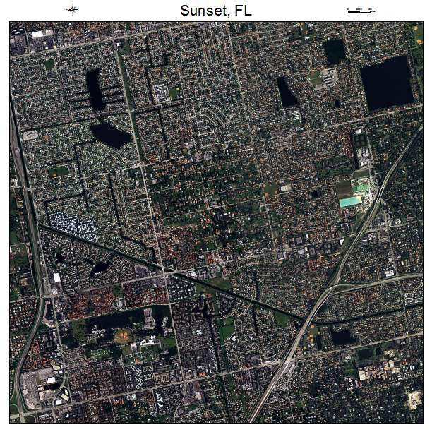 Sunset, FL air photo map