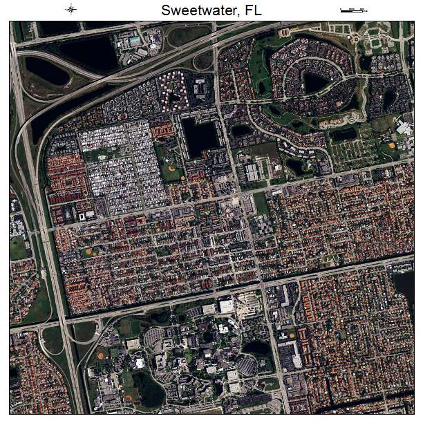 Sweetwater, FL air photo map