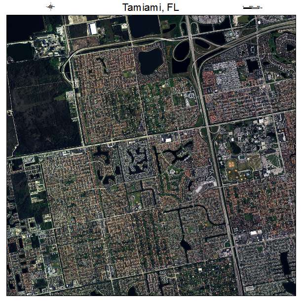 Tamiami, FL air photo map