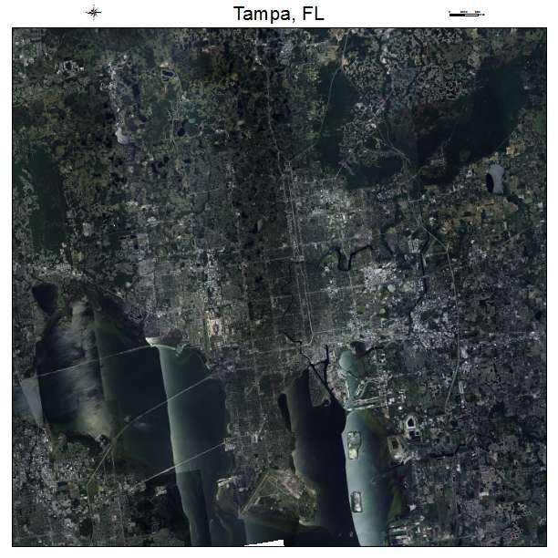 Tampa, FL air photo map