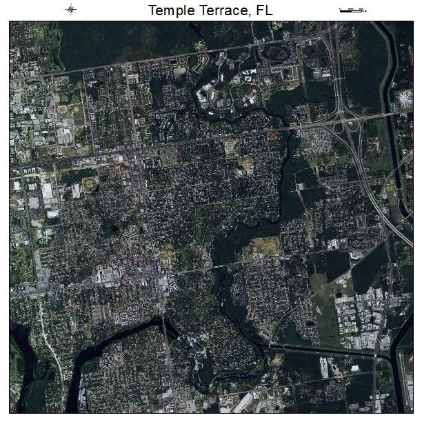 Temple Terrace, FL air photo map