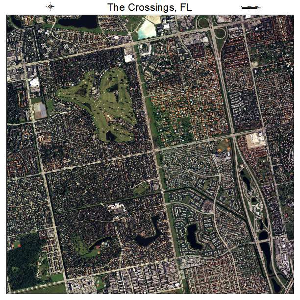 The Crossings, FL air photo map