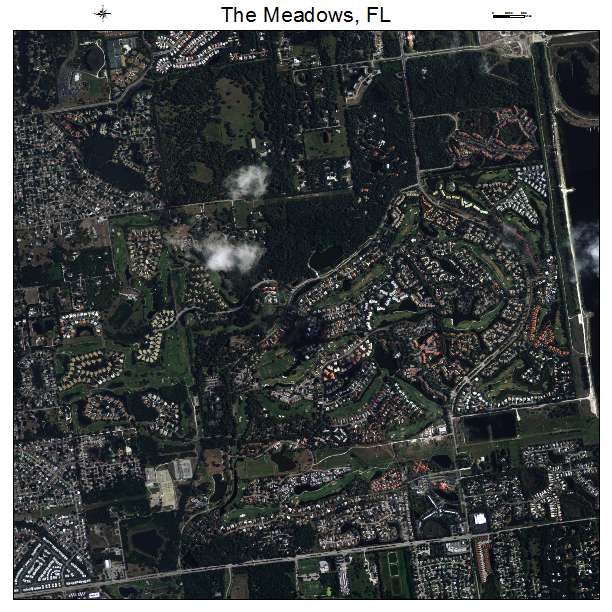 The Meadows, FL air photo map