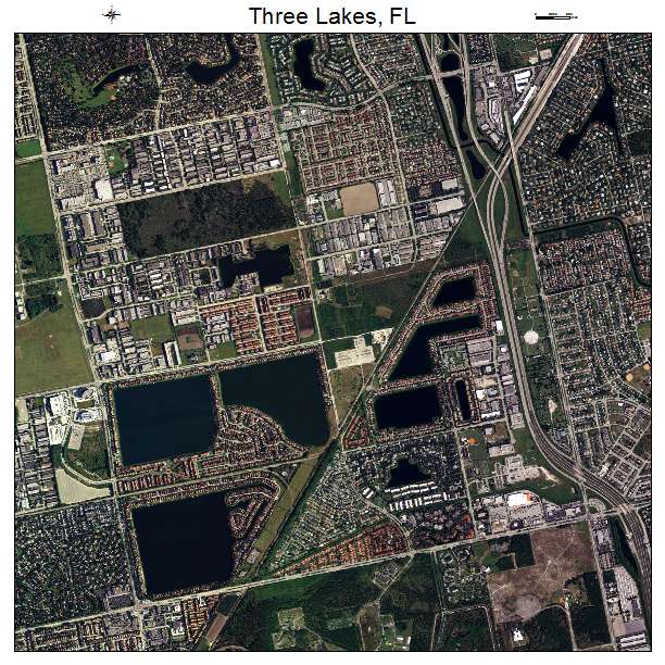 Three Lakes, FL air photo map