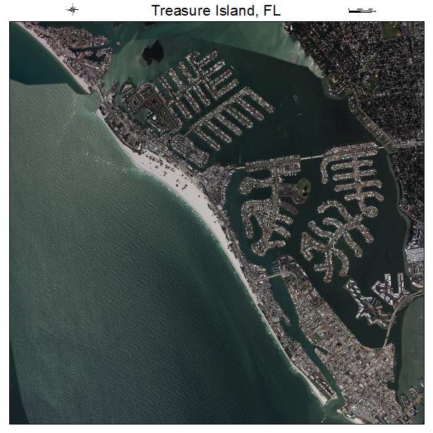 Treasure Island, FL air photo map