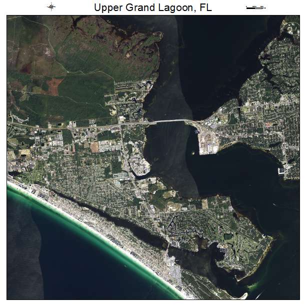 Upper Grand Lagoon, FL air photo map