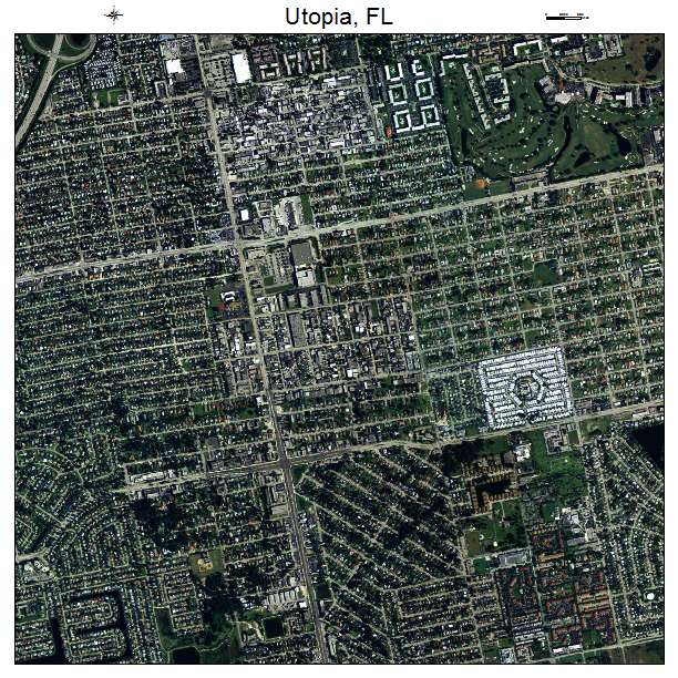 Utopia, FL air photo map