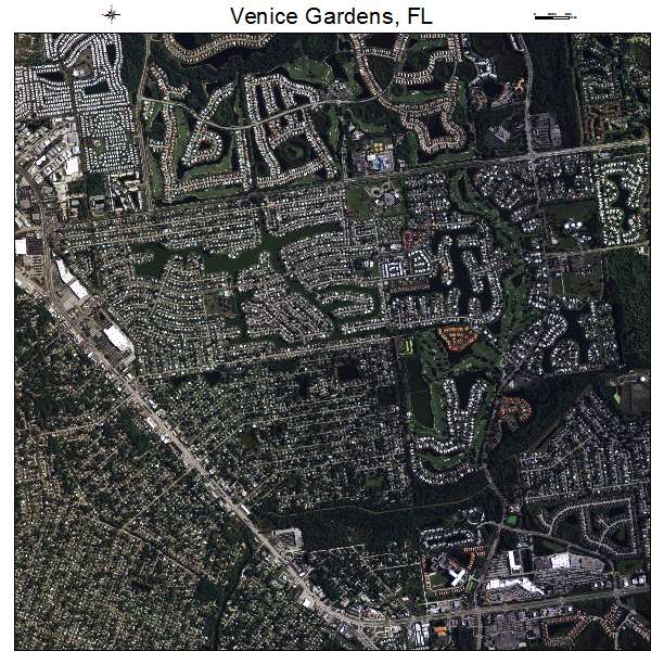 Venice Gardens, FL air photo map