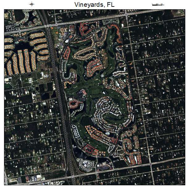 Vineyards, FL air photo map