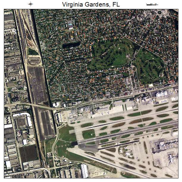 Virginia Gardens, FL air photo map
