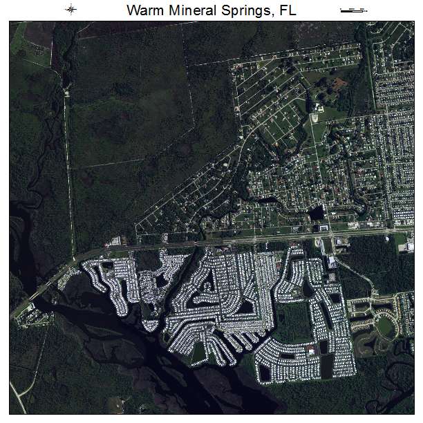 Warm Mineral Springs, FL air photo map