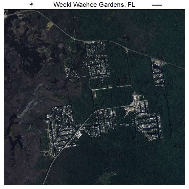 Weeki Wachee Gardens, FL air photo map