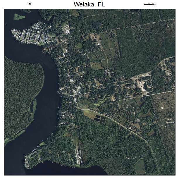 Welaka, FL air photo map