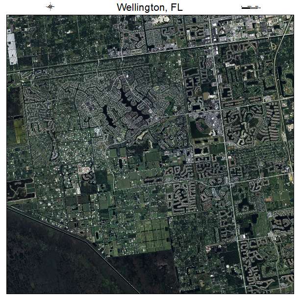 Wellington, FL air photo map