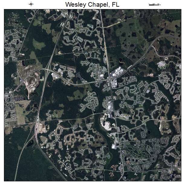 Wesley Chapel, FL air photo map
