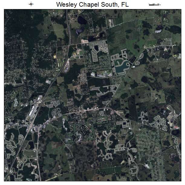 Wesley Chapel South, FL air photo map