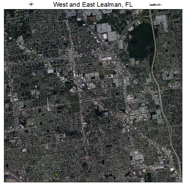 West and East Lealman, FL air photo map