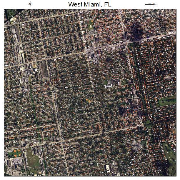 West Miami, FL air photo map
