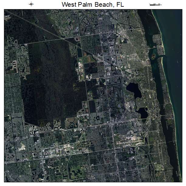 West Palm Beach, FL air photo map
