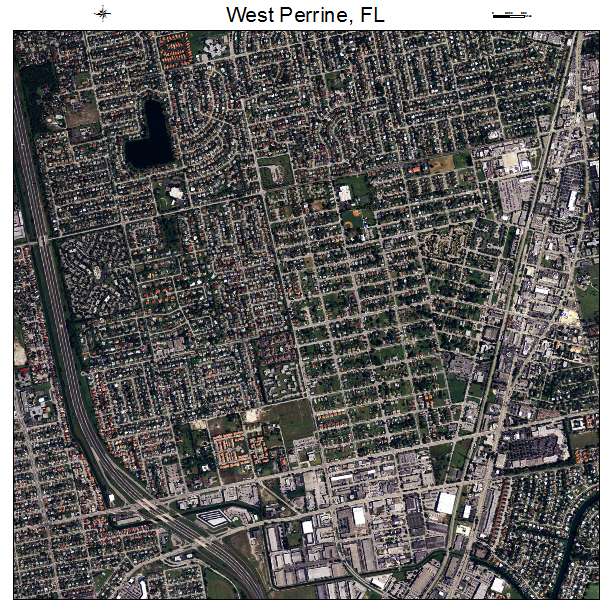 West Perrine, FL air photo map