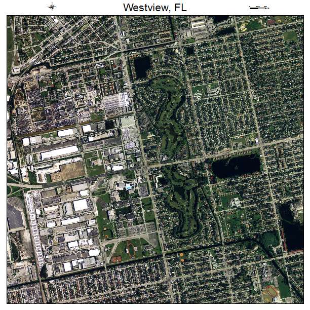 Westview, FL air photo map