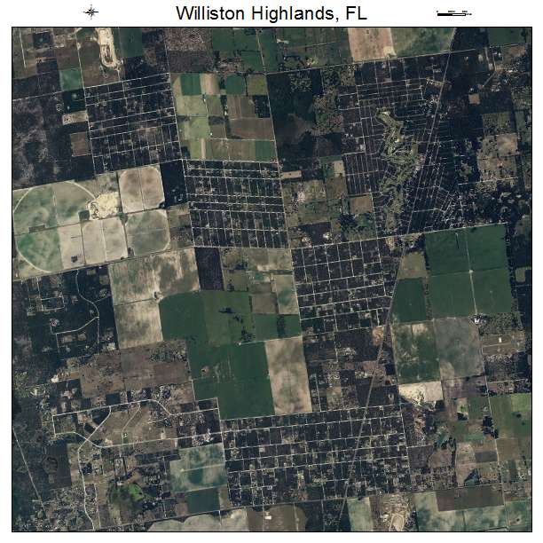Williston Highlands, FL air photo map