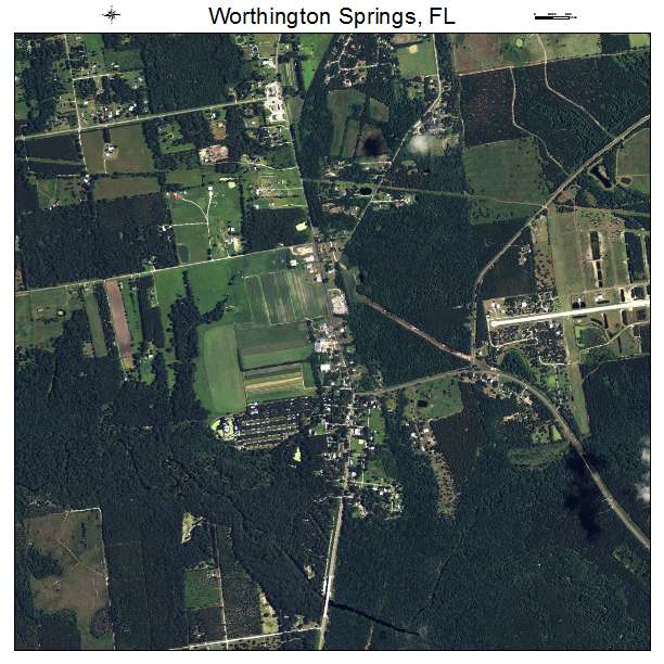 Worthington Springs, FL air photo map